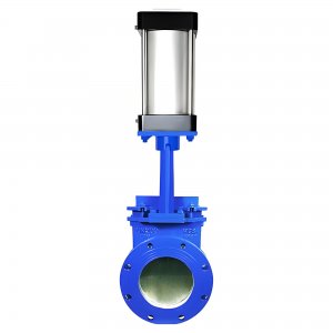 氣動刀閘閥PZ673Y-16C，DN250（介質灰渣混合